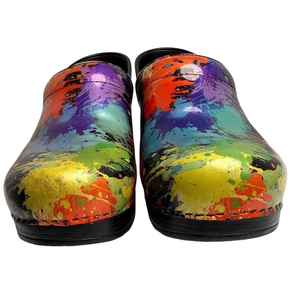 Dansko Multicolor Paint-Splash Clogs - Picture 9 of 16
